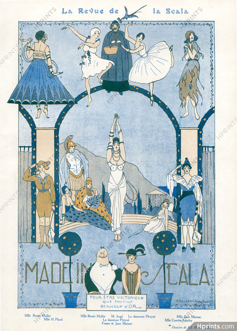 La Revue de La Scala 1915 Renée Muller, Jane Marnac, Cosette Landry, Danseuse Phryné, Édouard Halouze