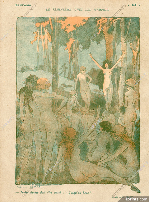 Louis Icart 1919 Le Féminisme chez les Nymphes, Nudes