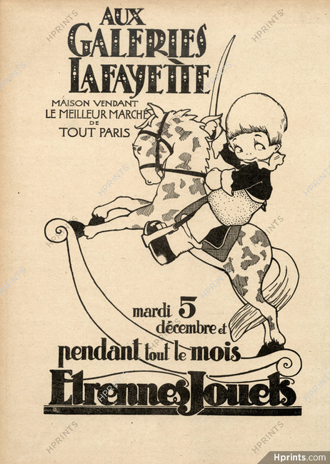 Galeries Lafayette (Department store) 1922 Rocking Horse, Toys