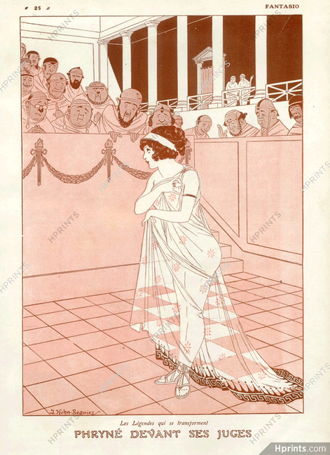 Joseph Kuhn-Régnier 1911 Phryné devant ses juges, The Court, Sexy Girl