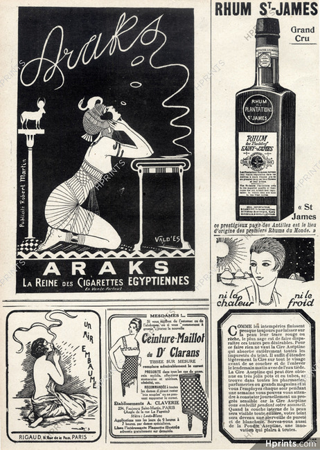 Araks, Egyptian Cigarette 1922 Vald'Es