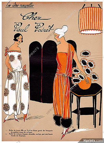 1923 Paul Poiret '' Les Idees Nouvelles de la Mode'' Pochoir Art Deco ''Tres Parisien''