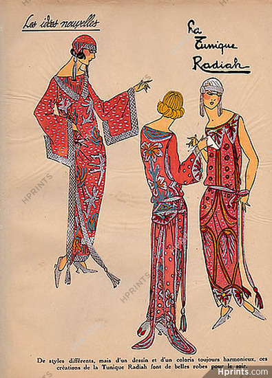 1923 Radiah ''Les Idees Nouvelles de la Mode'' Pochoir Art Deco ''Tres Parisien''