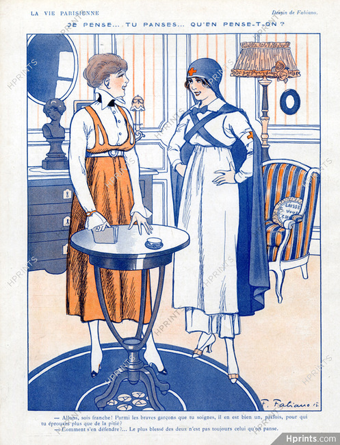 Fabien Fabiano 1915 Nurse, Infirmière