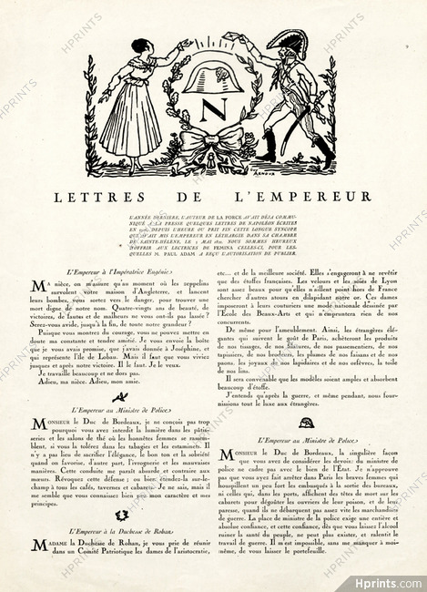 Lettres de l'Empereur, 1917 - Guy Arnoux Napoleon
