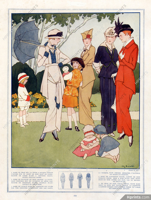 M Bert 1914 Fashion Illustration