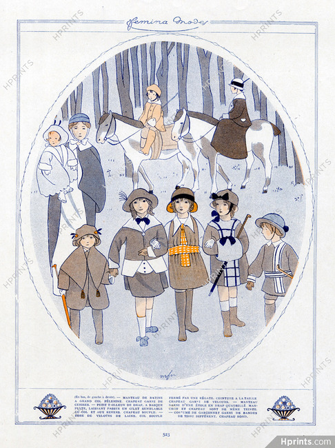 Madeleine Franc-Nohain 1913 Children Fashion Illustration