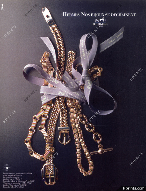 Hermès (Jewels) 1987 Necklace Stockholm, Bracelet Brick