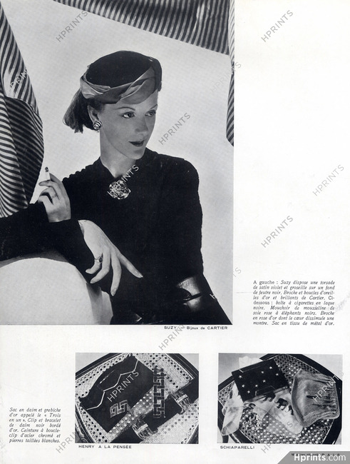 Cartier (Jewels) 1937 Brooch Earrings Suzy Hat