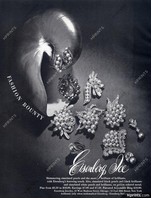 Eisenberg (Jewels) 1966 Pearls, Shell