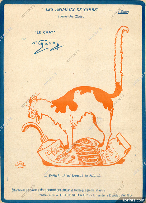 Gibbs (Cosmetics) 1917 O'Galop, Cat