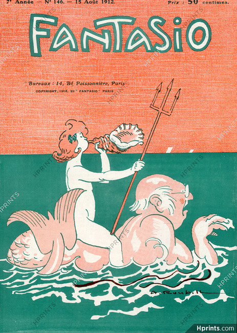 Roubille 1912 Nude, Triton Mythology