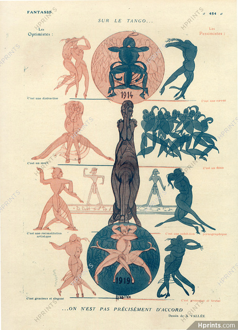 Armand Vallée 1919 Tango Dancers