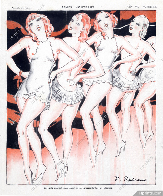 Fabien Fabiano 1934 Chorus Girls, Music Hall, Cabaret