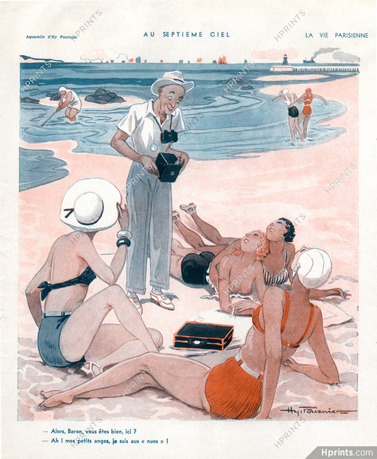 Henry Fournier 1934 Photographer, Bathing Beauty, Swimwear