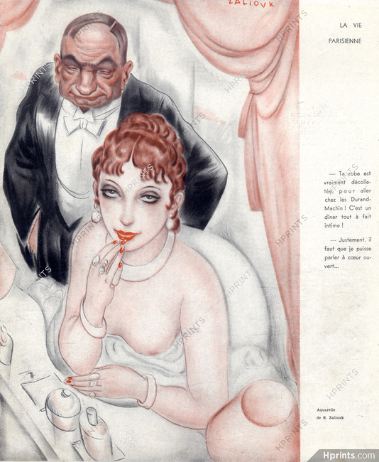 Sacha (Alexander Davidovich) Zaliouk 1934 Making-up, Topless