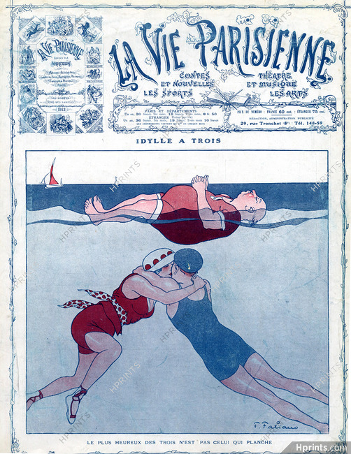 Fabien Fabiano 1913 Swimmer, Lover, Kiss