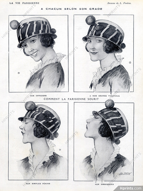 Léo Fontan 1915 "comment la Parisienne sourit" The smile of the Parisian