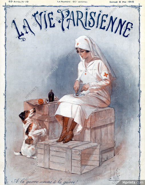 Louis Vallet 1915 Nurse, World War I