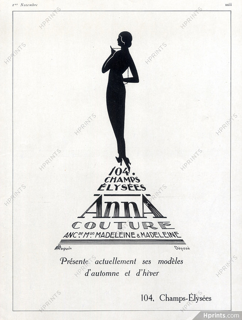 Anna Couture 1924 Robert Roquin