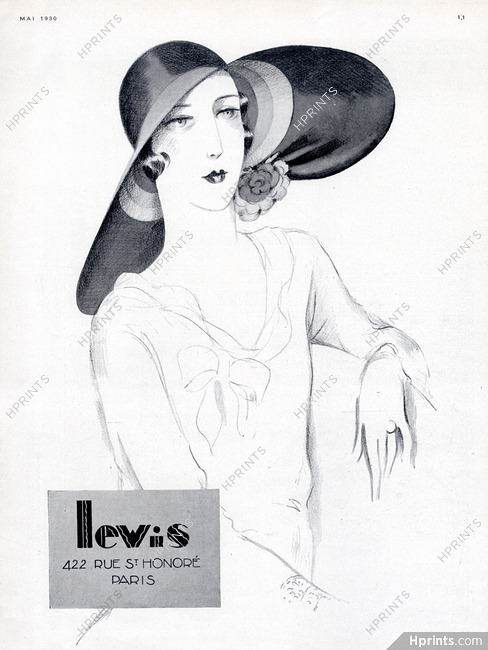 Lewis 1930 Hats, Art Deco Style
