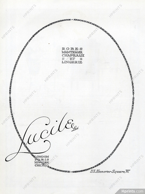 Lucile (Lady Duff Gordon) 1918 Label