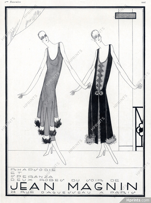 Jean Magnin 1924 Evening Gown