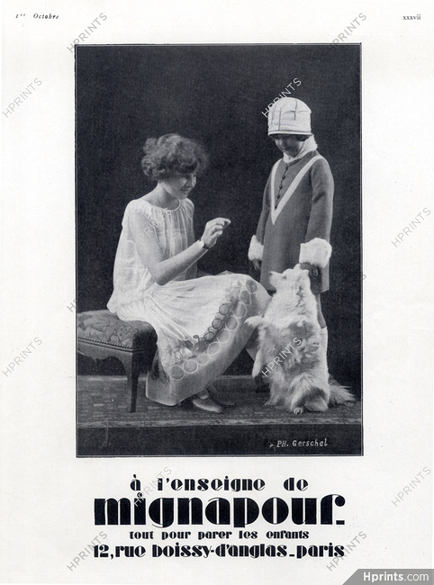 Mignapouf (Department store) 1926 Children's fashion, Photo Gerschel