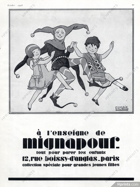 Mignapouf 1928 Children's fashion, Pulcinella, Maggie Salcedo