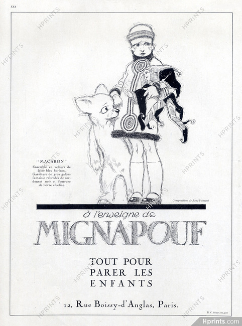 Mignapouf 1924 René Vincent, Children, Pulcinella