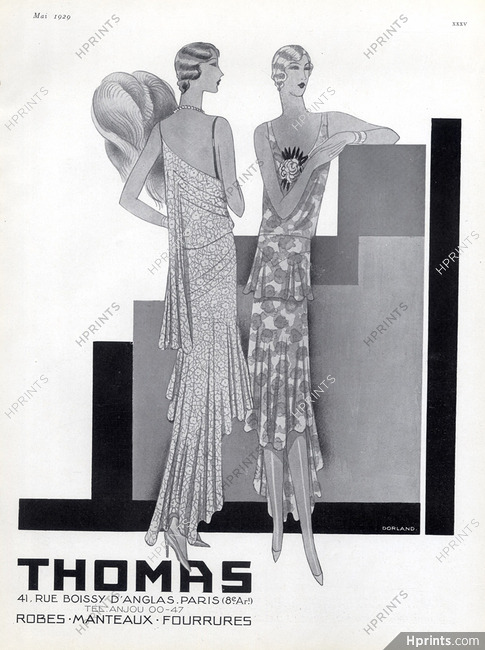 Thomas (Couture) 1929 summer Evening Gown
