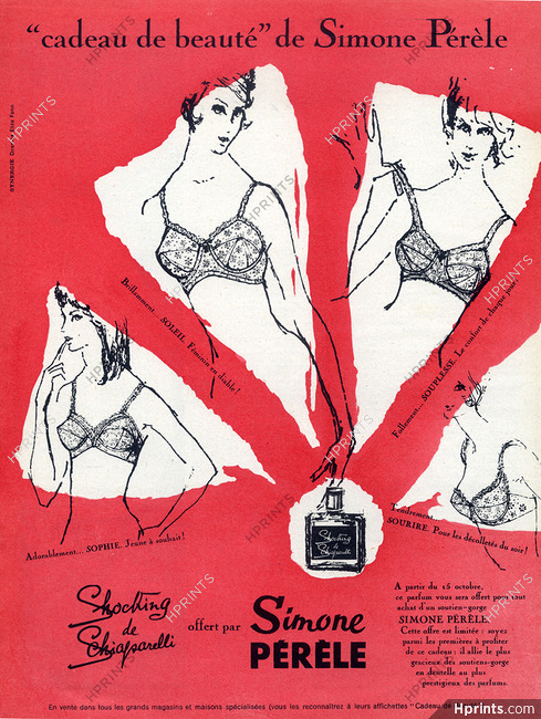 Simone Pérèle (Lingerie) 1964 Bra, Shocking Shiaparelli, Eliza Fenn