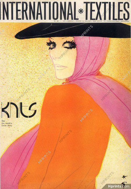 René Gruau 1970 KNTS International Textiles Cover