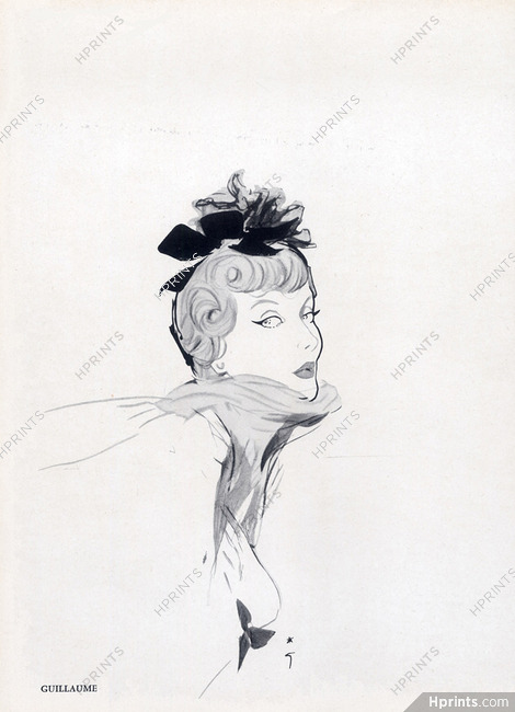 Guillaume (Hairstyle) 1954 René Gruau — Clipping