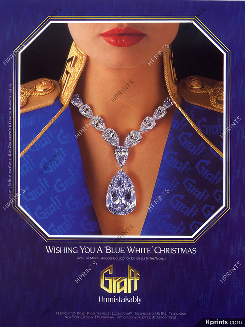 Graff (Jewels) 1987 " Blue white" Necklace, Photo Stephane Graff
