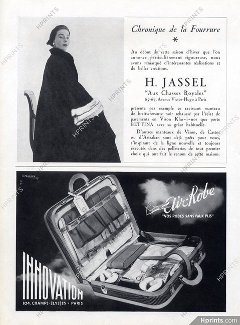 Innovation (Luggage) 1951 Valise Air-Robe, H. Jassel Fur Coat