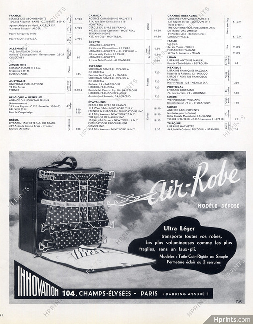 Innovation (Luggage) 1955 Valise Air-Robe
