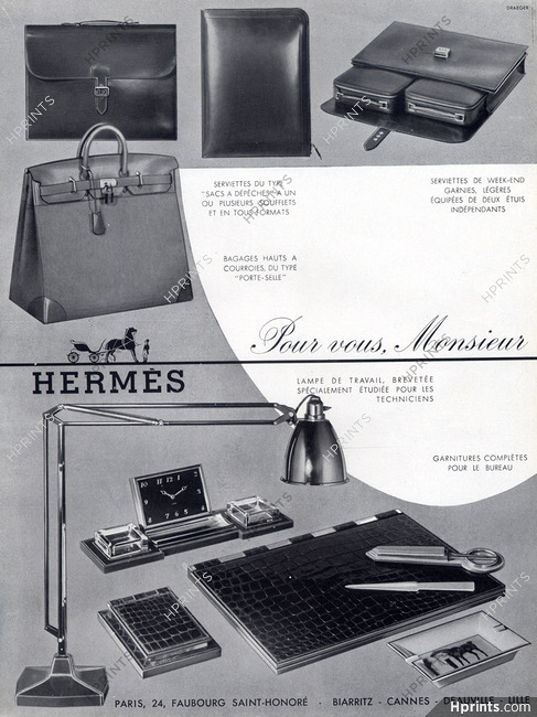 Hermès 1955 Handbag, Ashtray, Lamp...