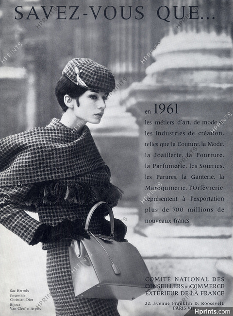 Hermès (Handbags) 1961 Christian Dior Fashion Photography