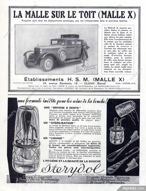 Ets H.S.M. Malle X (Luggage) 1930 Portable Cupboard, Elvire Popesco