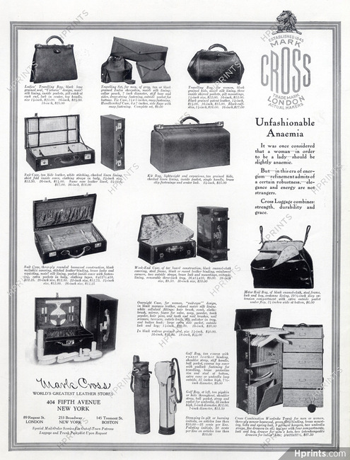 Mark Cross (Luggage) 1916 Golf Bag, Suit Case...