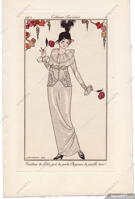 George Barbier 1912 Journal des Dames et des Modes Costumes Parisiens N°8