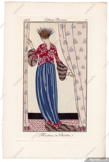 George Barbier 1913 Journal des Dames et des Modes Costumes Parisiens N°71