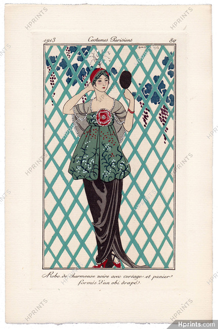 George Barbier 1913 Journal des Dames et des Modes Costumes Parisiens N°80