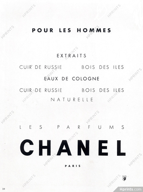 Chanel (Perfumes) 1946 Label, for Men