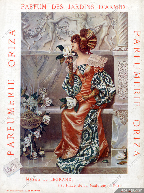 Legrand (Perfumes) 1909 Oriza, Parfum des Jardins d'Armide, Cesare Saccaggi