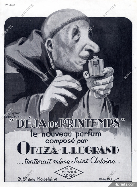 Oriza Legrand (Perfumes) 1923 Déja le Printemps, Honoré Daumier
