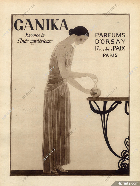 D'Orsay (Perfumes) 1924 Ganika, A-E. Marty, Art Deco