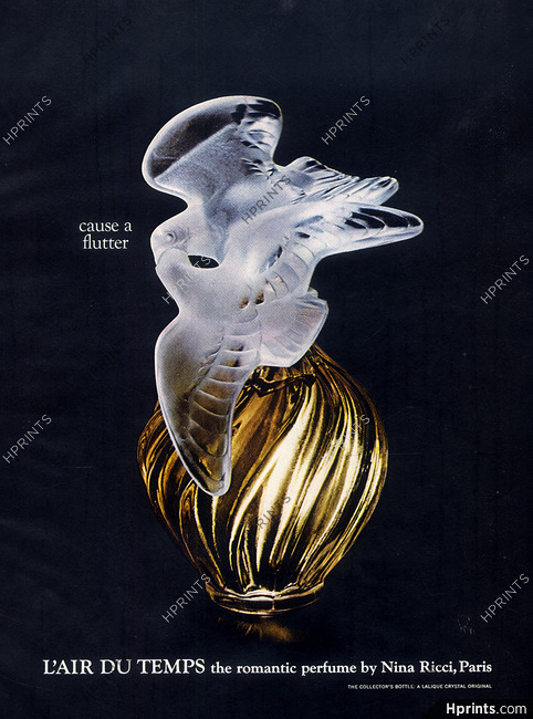 Nina Ricci (Perfumes) 1960 L'air du Temps, Lalique Crystal