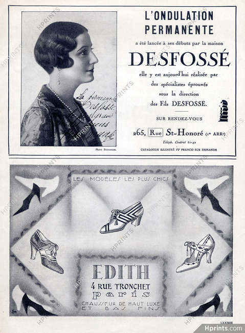 Edith (Shoes) 1926 Desfosse Hairstyle, Pepa Bonafé (Portrait, Autograph)
